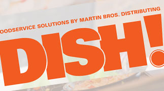 Dish! Food service solutions by Martin Bros. logo
